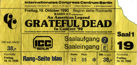 one of two concert tickets